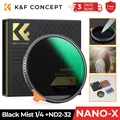 K&F CONCEPT ND2-32 1/4 Obiettivo filtro fotocamera diffusione nebbia nera Variabile 2 in 1 Filtri ND