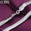 DOTEFFIL 925 Sterling Silver 16/18/20/22/24 Inch 6 millimetri Piatto Collana Della Catena Del