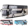1:50 SETRA Bus Toy Car For Boy Diecast Metal Model For Children Pull Back Miniature Sound Light
