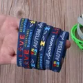 Confezione da 6 braccialetti ispiratori di consapevolezza dell'autismo la consapevolezza