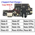 Porta USB di Ricarica Scheda Cavo Della Flessione del Connettore Per Xiaomi Poco X3 M4 Pro M3 Redmi Nota 7 8 8T 9S 9 10 10s 11 Pro 4G 5G Microfono