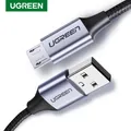 UGREEN cavo Micro USB cavo dati USB in Nylon a ricarica rapida 3A per Samsung Xiaomi LG Tablet cavo di ricarica USB per telefono cellulare Android