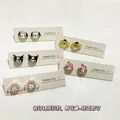 Sanrio Cute orecchini Hello Kitty accessori gioielli argento ago cerchio orecchini a bottone Anime