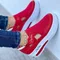 Scarpe da ginnastica rosse Scarpe da donna Scarpe da tennis da donna Scarpe di tela Scarpe casual da