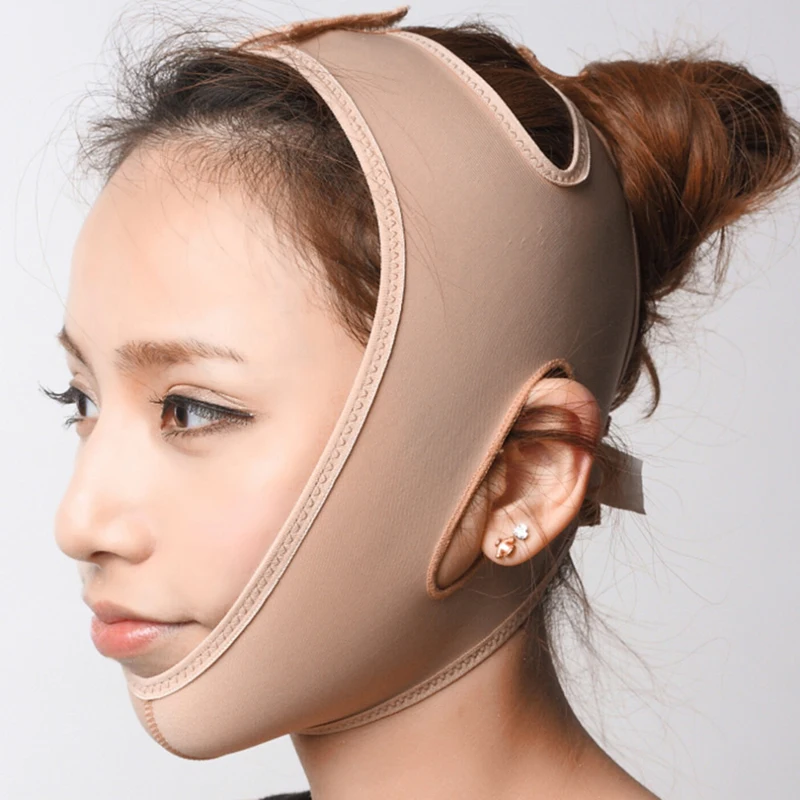Fasciatura elastica per il viso dimagrante Linea V Shaper per il viso Donna Mento Guancia Sollevamento Cintura Massaggiatore per il viso Cintura Strumenti per la cura della pelle del viso Bellezza