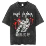Grappler Baki Kyokudai Taikai Anime t-shirt Harajuku Streetwear stampa creativa manica corta Vintage