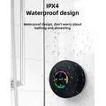 Altoparlante da doccia Bluetooth portatile impermeabile con ventosa e luci a LED Subwoofer stereo surround 3D