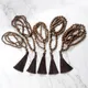 6/8/10mm Perline di legno Collane Mala Buddista 108 Collana con rosario in legno di sandalo Donna Uomo Gioielli di moda con ciondolo nappa regalo