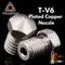 Trianglelab T-V6 Ugello in rame placcato Durevole antiaderente ad alte prestazioni per stampanti 3D