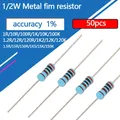 50 pz 1/2W resistore a Film metallico 1 1.2 1.5 10 12 15 100 120 150 R K Ohm 1 k2 1 k5 1% 0.5W