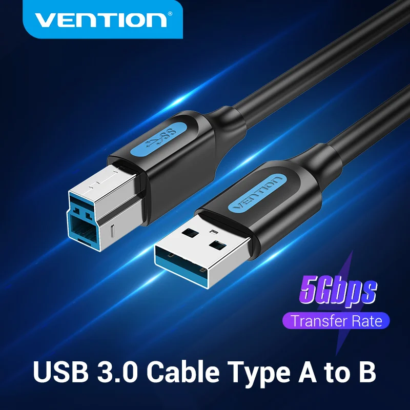 Vention Cavo stampante USB USB 3.0 Tipo A Maschio a B Maschio Cavo USB per Canon Epson ZJiang Etichetta USB 3.0 2.0 Cavo stampante scanner