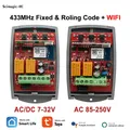 Tuya Wifi Telecomando universale per Garage ricevitore 433MHz 12V-24V 2CH per 433.92MHz apriporta per Garage interruttore trasmettitore di controllo del cancello
