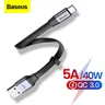 Cavo USB C Baseus 40W 5A 23cm cavo USB tipo C per Huawei P50 P40 Mate P30 P20 Pro cavo dati