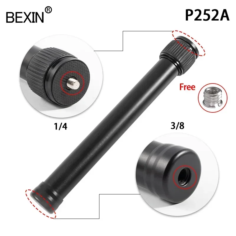 BEXIN Asta adattatore stabilizzatore per barra portatile Treppiede monopiede regolabile Prolunga per tubo di prolunga per colonna centrale Asta telescopica