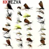 KKWEZVA 30 pz richiamo di pesca burro insetti mosche stile diverso salmone mosche trota singolo
