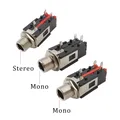 2 Pz 1/4 Pollici 6.35mm Connettore 6.3mm 3 Pin Audio Stereo/Mono Telefono Femmina Martinetti Presa Per Cuffie Blocco Filettatura Montaggio A Pannello connettore