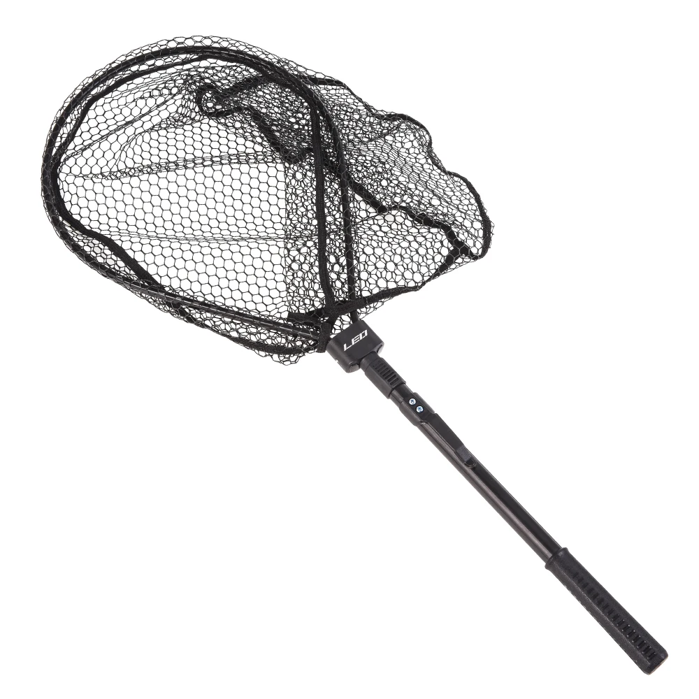 Guadino da pesca Rete pieghevole portatile Rete in nylon Rete da pesca Brail Net Telaio in lega di alluminio Rete da pesca con sgancio