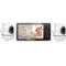 Baby monitor video da 5 pollici con due fotocamere e audio, visione notturna, zoom 4X, portata 1000