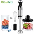 BioloMix 1200W Frullatore a immersione 5 in 1 Frullatore a immersione Tritacarne per verdure Frusta tritatutto da 800 ml Tazza per frullato da 600 ml