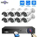 Hiseeu 5MP 3MP H.265 8CH POE Security Surveillance Camera System Kit Set telecamere IP Audio impermeabili Home CCTV NVR XMEye