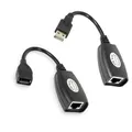 1 paio di cavi di prolunga Ethernet da USB a RJ45 LAN Convertitore di estensione di distanza 50M su cavo Cat5E/6 Accessori per computer