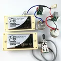 1 Set di pickup Humbucker per chitarra elettrica ProBucker N e B Standard Nickel LP con cablaggio Pro per coperchio EPI silver
