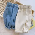 Inverno neonata ragazzo pantaloni 0-5Y bambini pantaloni bambino blu Jeans pantaloni bambino ragazze