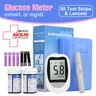 AiQUE Medical 50 Glucometro misuratore di glucosio nel sangue mol/L Mg/Dl Glucometro glicosimetro