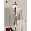 14 colori M-6XL (giacca + gilet + pantaloni) abito da uomo formale di marca di fascia alta abito da