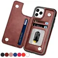 Custodia in pelle con portafoglio retrò per iPhone 16 Pro Max 15 Plus 14 13 Mini 12 11 X XR XS Max SE3 2 8 7 Custodia multi slot per schede