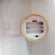 Base per display a luce LED rotonda in legno da 8 cm a batteria, supporto per lampada da tavolo da tavolo 3D, base per lampada da notte, ornamenti artistici in resina di cristallo