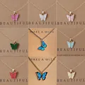 Nuova lega alla moda carino elegante desiderio fortuna farfalla bellissime collane con ciondolo per gioielli di moda da donna Dropship