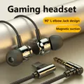 Cuffie da gioco cablate con aspirazione magnetica Falcon L jack HiFi bass stereo cuffie musicali di tipo C da 3.5mm per cuffie con microfono per computer del telefono