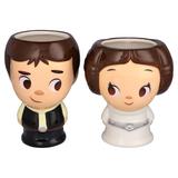 Princess Leia & Han Solo Star Wars Jerrod Maruyama x Geeki Tikis 16oz. Cupful of Cute Figural 2-Pack Mug Gift Set