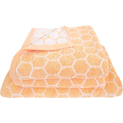 Handtuch Set DYCKHOFF "Pure Natural Honey", rot (coral), 3 tlg., Frottier, Frottier, Obermaterial: 100% Baumwolle, Handtuch-Sets, 2 Handtücher (50x100cm), 1 Duschtuch (70x140cm) Image