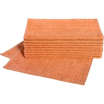 Gästehandtuch DYCKHOFF "Kristall", orange (terra), B:30cm L:50cm, Frottier, Obermaterial: 100% Baumwolle, Handtücher (Packung), mit Bordüren Image