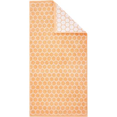 Handtuch DYCKHOFF "Pure Natural Honey", rot (coral), B:50cm L:100cm, Frottier, Obermaterial: 100% Baumwolle, Handtücher (Packung) Image