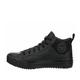 Converse Unisex Chuck Taylor All Star Malden Street Mid High Sneaker Boot Leather - Lace up Closure Style - Black, Black, 10.5 Women/8.5 Men