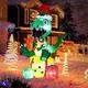 5Ft Christmas Inflatable Outdoor Decorations - Baby T-Rex with Presents Christmas Hat - LED Lights - Blow Up Yard Decorations for Outdoor Yard, Lawn, Garden - Perfect for Party Decor