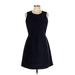 Gap Casual Dress - Mini Crew Neck Sleeveless: Blue Solid Dresses - Women's Size 10 Petite