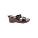 Naturalizer Wedges: Brown Print Shoes - Women's Size 9 - Open Toe