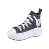 Sneaker CONVERSE "CHUCK TAYLOR ALL STAR MOVE PLATFORM LEATHER", Gr. 31, schwarz-weiß (schwarz, weiß), Leder, sportlich, Schuhe