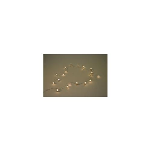 BURI Lichterkette 20 LEDs Weihnachtsdeko Stern Blüte Hochzeit Leuchtdeko Batterie Stern/Stoff