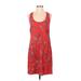 Old Navy Casual Dress - Shift Scoop Neck Sleeveless: Red Print Dresses - Women's Size X-Small