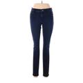 Ann Taylor LOFT Jeans - High Rise Skinny Leg Denim: Blue Bottoms - Women's Size 10 - Dark Wash