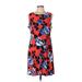 Tommy Hilfiger Casual Dress - Shift Scoop Neck Sleeveless: Red Floral Dresses - Women's Size 12