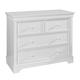 Commode 4 tiroirs bois massif blanc