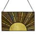 Sunrise/Sunset River of Goods Multicolored Stained Glass Window Panel - 14" x 0.25" x 8"