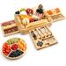 Zulay Kitchen Premium Bamboo Cheese Board Set (Deluxe Set)