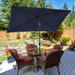 AOOLIMICS Patio 10 x 6.5ft Rectangle Market Umbrella,for Deck/Table